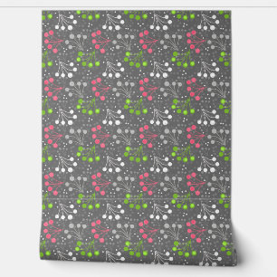 Multicolored berry simple pattern retro sixties wallpaper