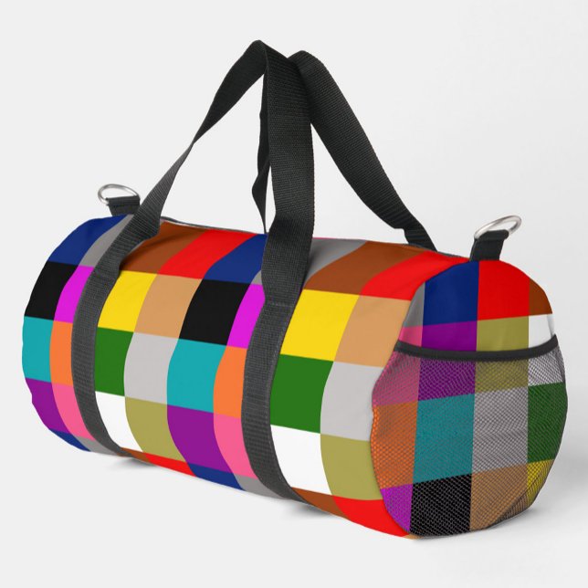 Multicolored Bold Colour Blocks Design  Duffle Bag (Creator Uploaded)