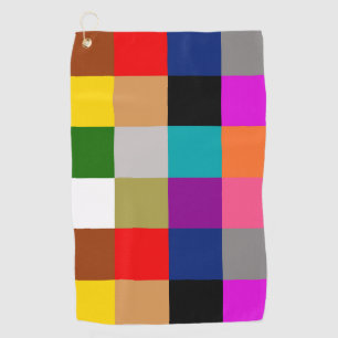Multicolored Bold Colour Blocks Design Golf Towel