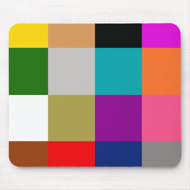Multicolored Bold Colour Blocks Design  Mouse Mat (Front)