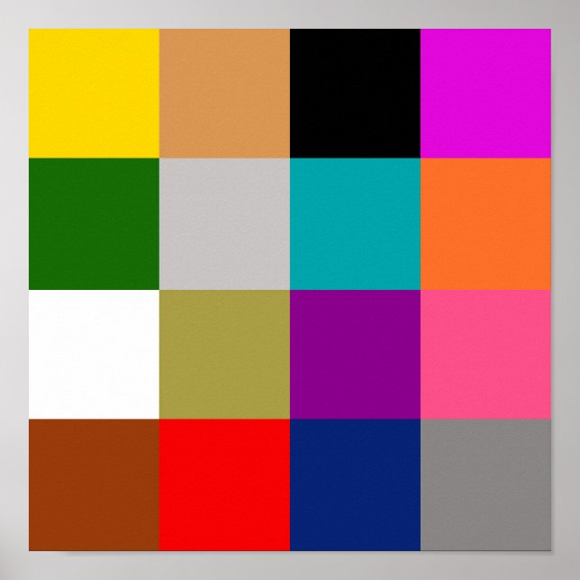 Multicolored Bold Colour Blocks Design  Poster (Front)
