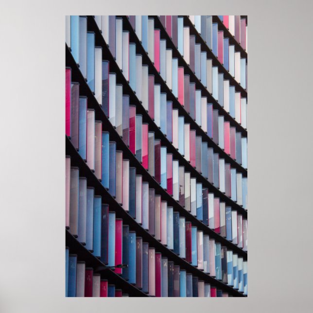 Multicolored books on rack poster (Front)