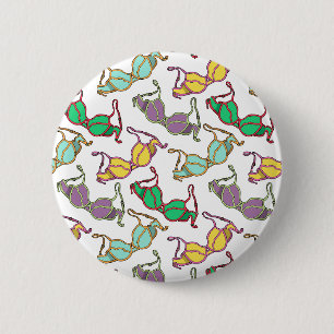 Multicolored Bra Pattern 6 Cm Round Badge