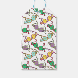 Multicolored Bra Pattern Gift Tags