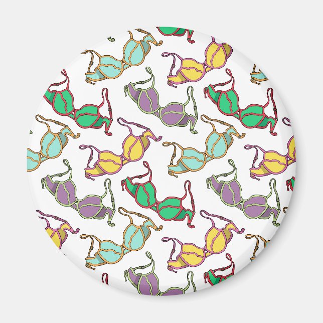Multicolored Bra Pattern Magnet (Front)