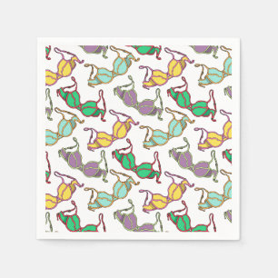 Multicolored Bra Pattern Napkin