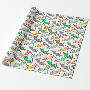 Multicolored Bra Pattern Wrapping Paper