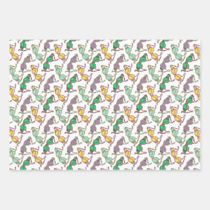 Multicolored Bra Pattern Wrapping Paper Sheet
