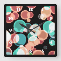 Multicolored Bubbles on a Black Background