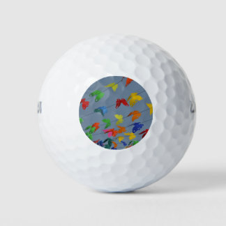 multicolored butterflies golf balls