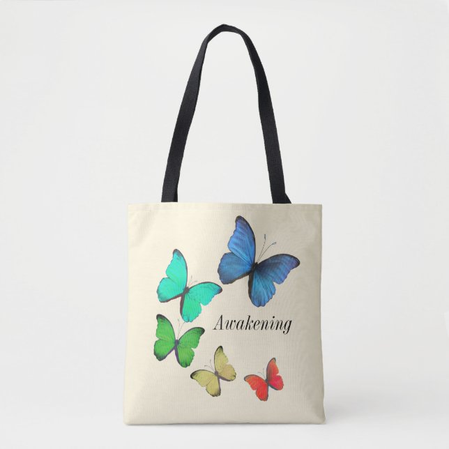 Multicolored Butterflies Tote Bag (Front)