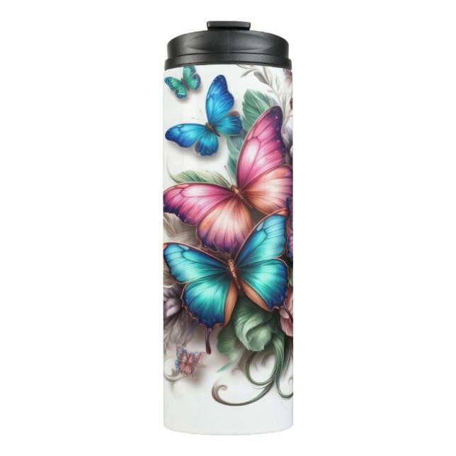 Multicolored Butterfly Faith over Fear Tumbler (Front)