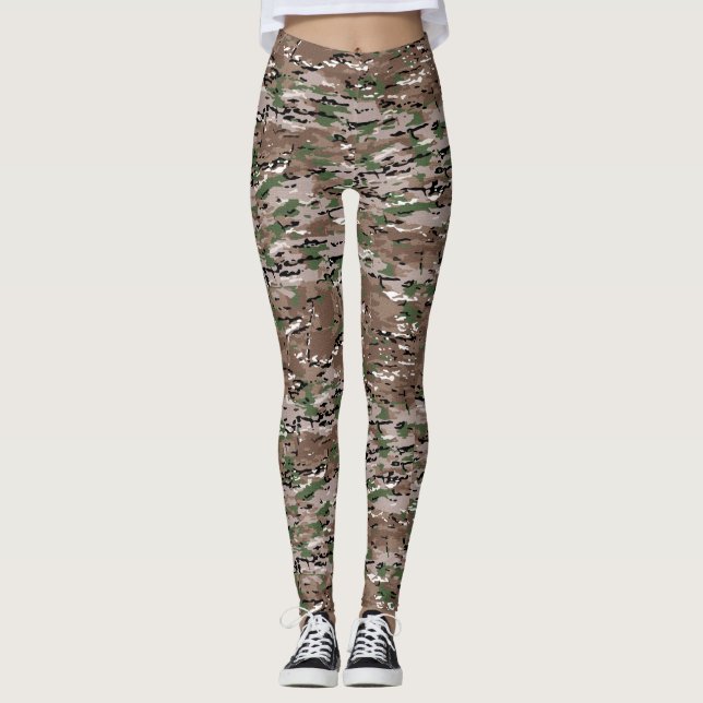 Multicolored Camo Leggings (Front)
