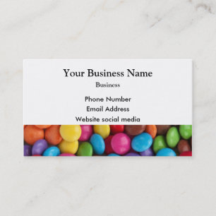 Multicolored candy or sweet pattern business card