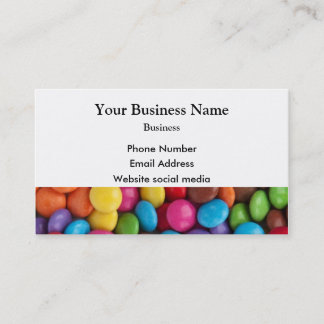 Multicolored candy or sweet pattern business card