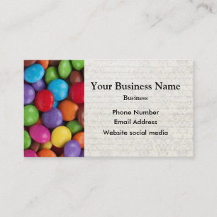 Multicolored candy or sweet pattern business card
