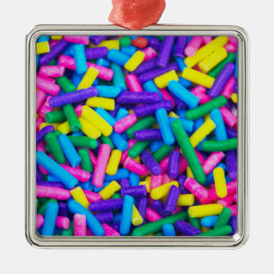Multicolored Candy Sprinkles Metal Tree Decoration
