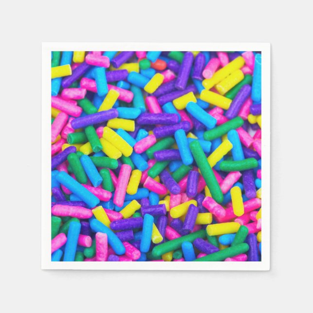 Multicolored Candy Sprinkles Napkin (Front)