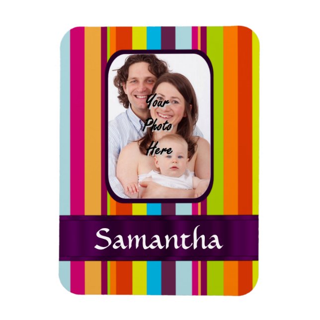 Multicolored candy stripe magnet (Vertical)