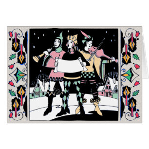 Multicolored Caroling Trio