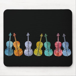 Multicolored Cellos Mouse Mat