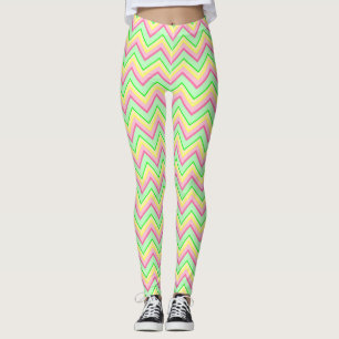 Multicolored Chevron All Over Design Yoga Pants