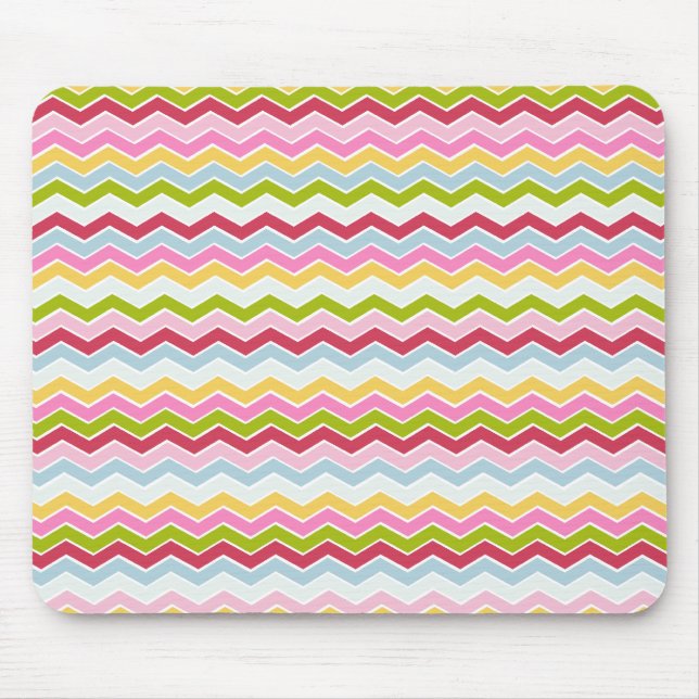 Multicolored chevron zigzag mouse mat (Front)