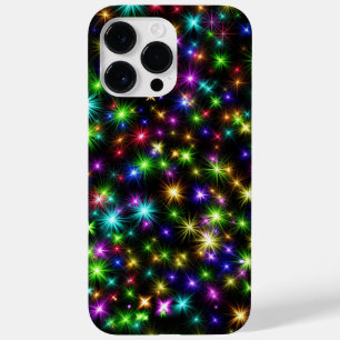 Multicolored Christmas Star Rays Pattern Case-Mate iPhone 14 Pro Max Case