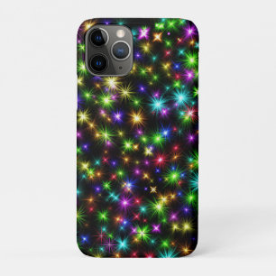 Multicolored Christmas Star Rays Pattern iPhone 11 Pro Case