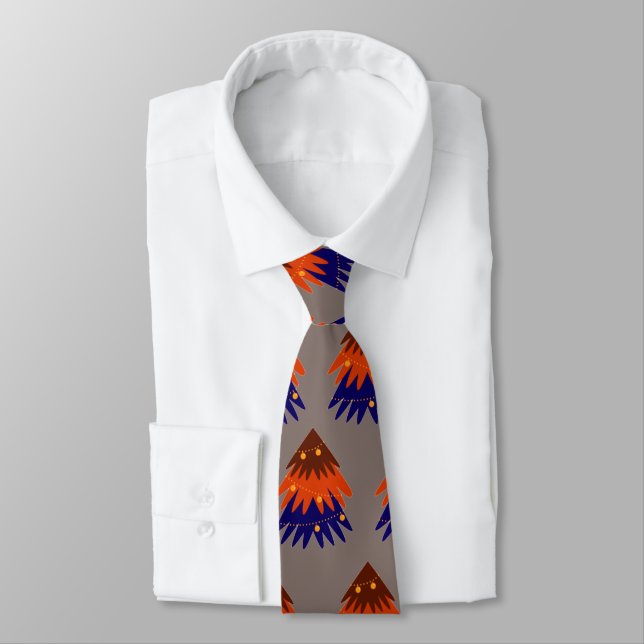 Multicolored Christmas Tree - Neck Tie (Tied)