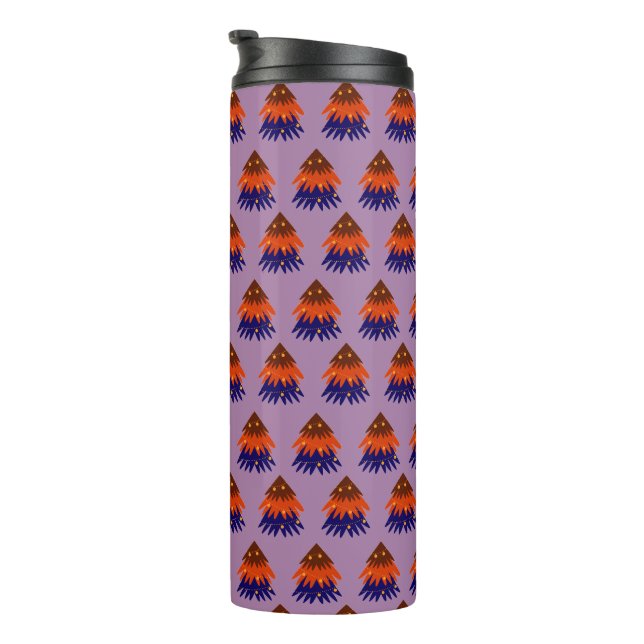 Multicolored Christmas Tree - Thermal Tumbler (Rotated Right)
