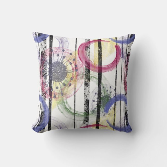 Multicolored circles cushion (Front)