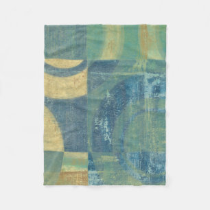 Multicolored Circles & Panels Fleece Blanket