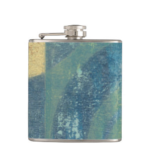 Multicolored Circles & Panels Hip Flask