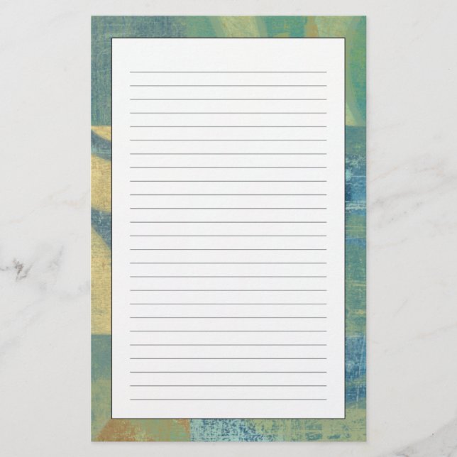 Multicolored Circles & Panels Stationery (Front)