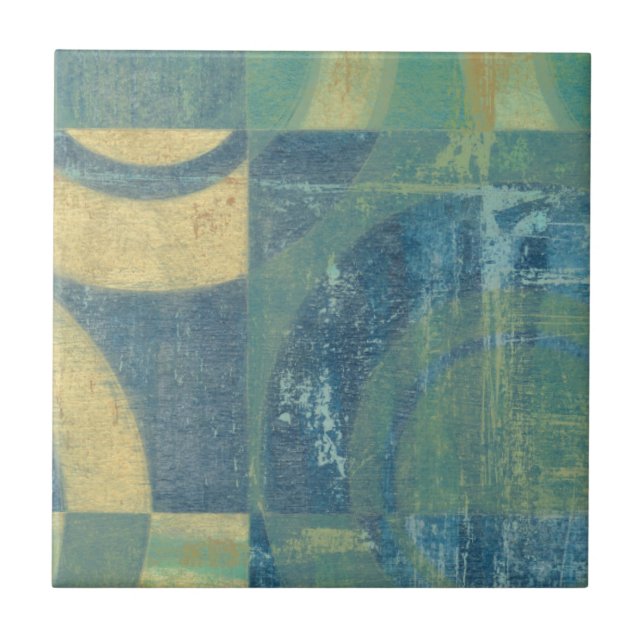 Multicolored Circles & Panels Tile (Front)