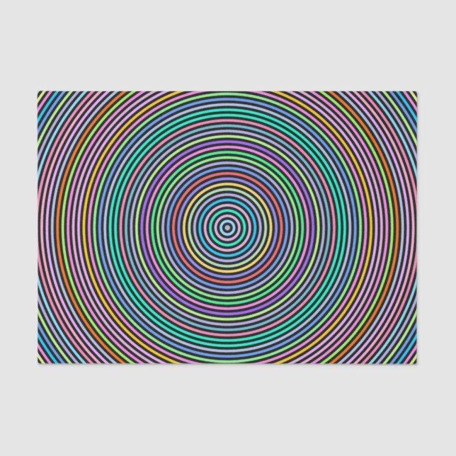 Multicolored Circles/Rings Pattern Tissue Paper (Front)