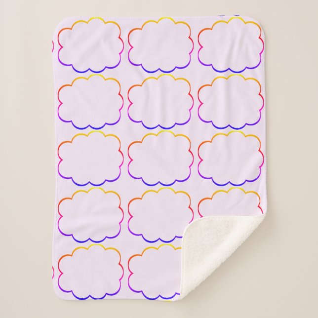 Multicolored Clouds Sherpa Blanket (Front)