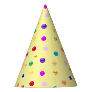 Multicolored Confetti Party Hat