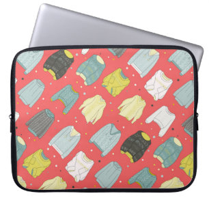 Multicolored, cosy sweaters, warm autumn winter Se Laptop Sleeve