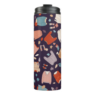 Multicolored, cosy sweaters, warm, autumn, winter. thermal tumbler