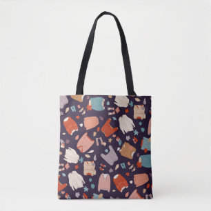 Multicolored, cosy sweaters, warm, autumn, winter. tote bag