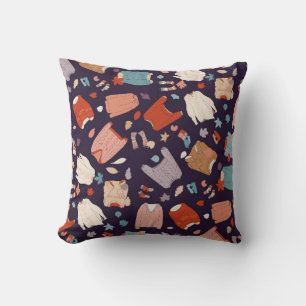 Multicolored, cozy sweaters, warm, autumn, winter. cushion