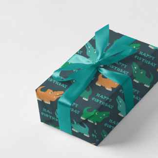 Multicolored Crocodiles Wrapping Paper