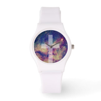Multicolored Cross Religious Watch