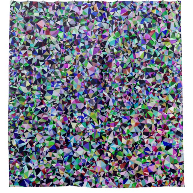 Multicolored Crystals Shower Curtain (Front)