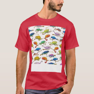 MultiColored Cute Chameleon Lizard T-Shirt