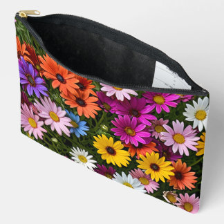 Multicolored Daisy Flowers Pouch