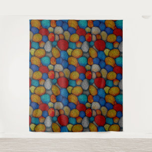 Multicolored decorative pebbles tapestry