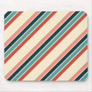Multicolored diagonal stripes design mouse mat
